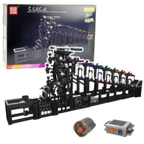 Klocki Konstrukcyjne Tor Na Kulki Z Silnikiem Elektrycznym 2520 el. LEAN Toys