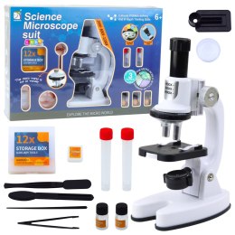 Mikroskop Edukacyjny LED Powiększenie 1200x Zestaw Naukowy Akcesoria LEAN Toys