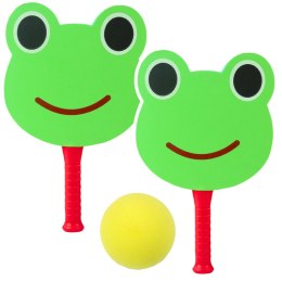 Paletki Paletki Do Gry Odbijania Miękkie Piankowe Żabka Zielona LEAN Toys