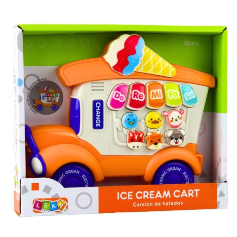 Pianinko Elektryczne Edukacyjne Dla Malucha Lodziarnia Pomarańczowe LEAN Toys