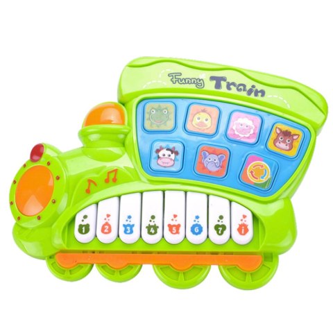 Pianinko Elektryczne Edukacyjne Dla Malucha Lokomotywa Zielone LEAN Toys