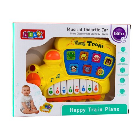 Pianinko Elektryczne Edukacyjne Dla Malucha Lokomotywa Żółte LEAN Toys
