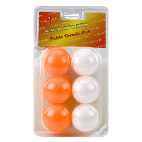 Piłeczki Do Ping Ponga Sport Biały Pomarańczowy 6szt LEAN TOYS