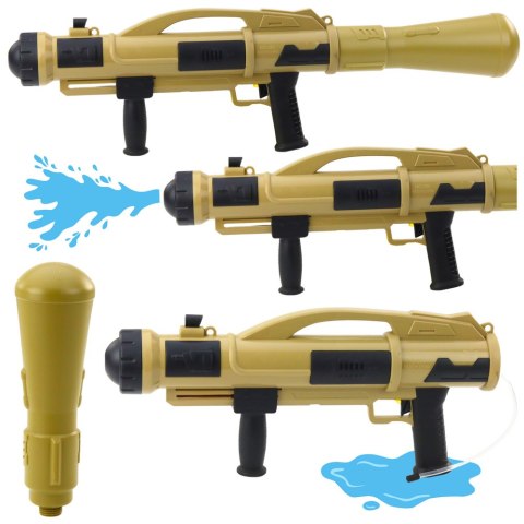 Pistolet Broń Na Wodę Bazooka Z Pompą 73 cm Beżowa 1100ml LEAN Toys