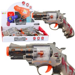 Pistolet Zabawkowy Rewolwer Magazynek Z Kulkami Światła Dźwięki LEAN TOYS