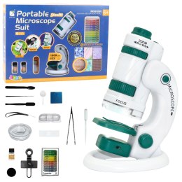 Przenośny Mikroskop Edukacyjny Dla Dzieci 2w1 60X/180X Akcesoria LEAN Toys