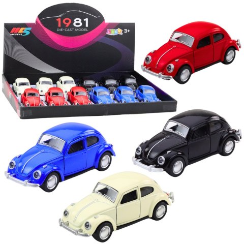 Samochód Klasyczny Garbus Metalowy Napęd Frykcyjny 1:36 Mix LEAN Toys