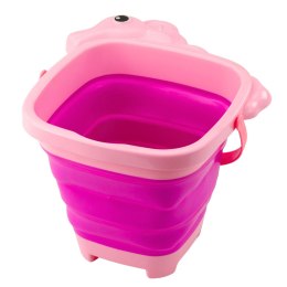 Składane Wiaderko Silikonowe Jednorożec Plażowe Różowe LEAN TOYS