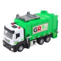 Śmieciarka Z Napędem 4 Pojemniki Na Śmieci Światła Dźwięki Zielona LEAN Toys