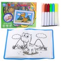 Tablica Do Malowania DIY Magiczna Płótno Pisaki Zmywalne LEAN TOYS