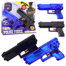 Zestaw Pistolety Na Wodę Policyjne Niebieski Czarny 2szt LEAN TOYS