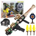 Zestaw Wojskowy Militarny Bazooka RPG Hełm Tracza Piankowe Pociski LEAN Toys