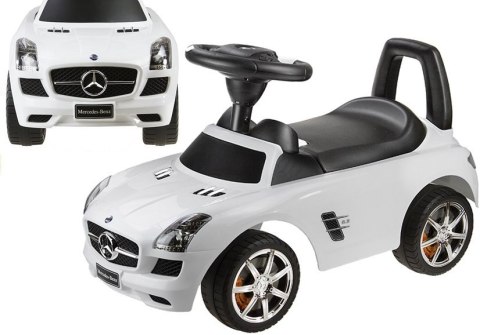 Jeździk Mercedes SLS AMG Pchacz Dla Dziecka Oparcie Schowek Biały LEAN CARS