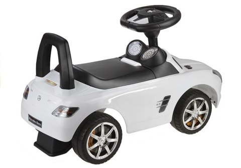 Jeździk Mercedes SLS AMG Pchacz Dla Dziecka Oparcie Schowek Biały LEAN CARS