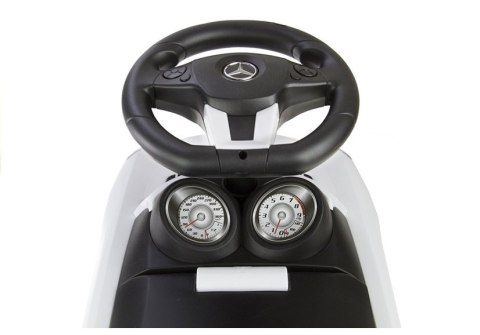 Jeździk Mercedes SLS AMG Pchacz Dla Dziecka Oparcie Schowek Biały LEAN CARS