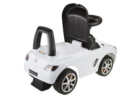 Jeździk Mercedes SLS AMG Pchacz Dla Dziecka Oparcie Schowek Biały LEAN CARS