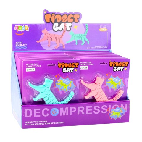 Kot Puzzle Fidget 3D Układanka Elastyczny Do Wyginania Mix LEAN TOYS