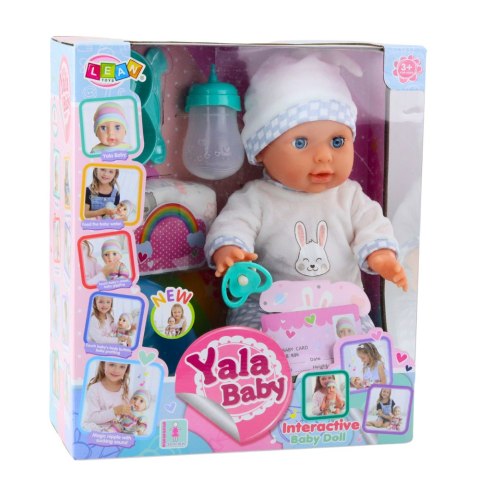 Lalka Bobas Niemowlak Siusiająca Zestaw Akcesoria Dźwięki 35cm LEAN Toys
