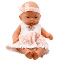 Lalka Bobas Różowa Sukienka Z Koronką i Gwiazdką Opaska LEAN Toys