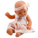 Lalka Bobas Różowa Sukienka Z Koronką i Gwiazdką Opaska LEAN Toys