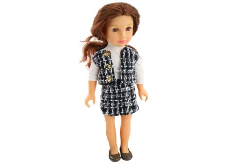 Lalka W Eleganckim Ubranku W Kratę Brązowe Włosy LEAN Toys