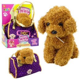 Piesek W Torebce Pluszowy Maskotka Przytulanka Jasnobrązowy LEAN Toys