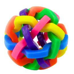 Piłeczka Pleciona Gumowa Piłka Sensoryczna Do Zabawy Kolorowa 7,5cm LEAN TOYS