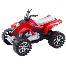 Quad Terenowy Z Napędem Bieżnikowane Koła Czerwony LEAN Toys
