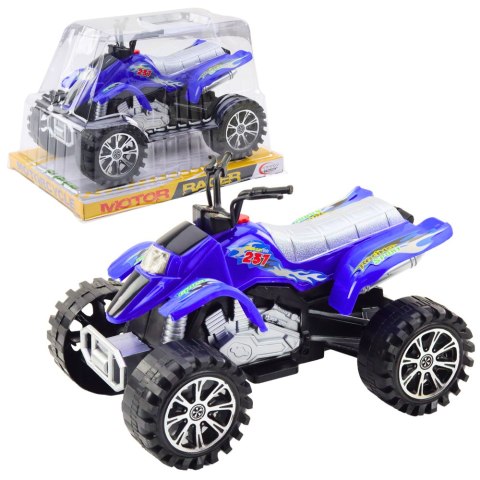 Quad Terenowy Z Napędem Bieżnikowane Koła Niebieski LEAN Toys