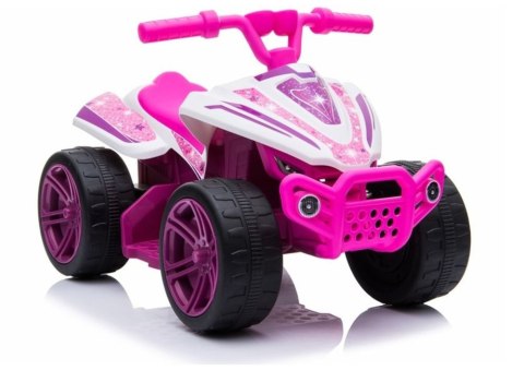 Quad na akumulator TR1805 Biało-różowy LEAN CARS