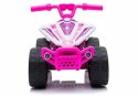 Quad na akumulator TR1805 Biało-różowy LEAN CARS