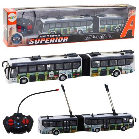 Trolejbus Miejski Zdalnie Sterowany RC Światła Transport Publiczny LEAN Toys