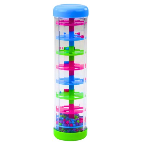 Tuba Sensoryczna Deszczownica Grzechotka Kolorowe Kulki 20cm LEAN TOYS
