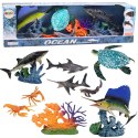 Zestaw Figurki Zwierzęta Morskie Ruchome Elementy Żółw LEAN Toys