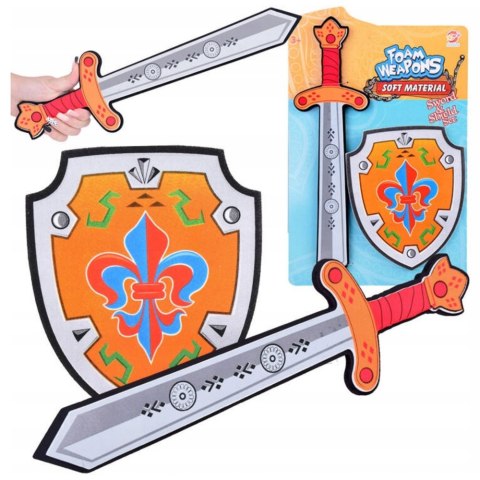 Zestaw Rycerski Tarcza Miecz Piankowe Godło Lilia 2el LEAN Toys
