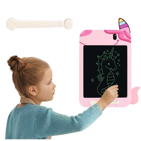 Znikopis Tablica Do Rysowania Pisania LCD Rysik Jednorożec Różowy LEAN Toys