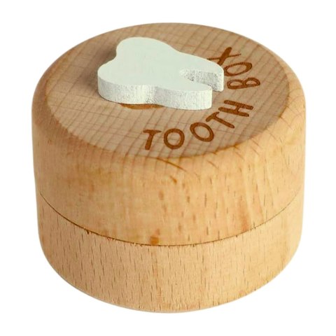 Drewniane Pudełko Na Zęby Mleczne Dla Dzieci Z Grawerem Tooth Box LEAN