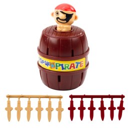 Gra Zręcznościowa Rodzinna Wyskakujący Pirat Beczka Miecze LEAN TOYS