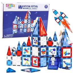 Klocki Konstrukcyjne Magnetyczne Okienka Kosmiczne 58 el. LEAN Toys