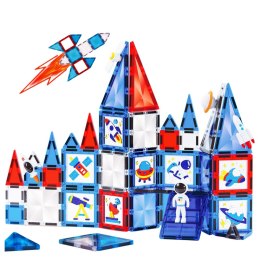 Klocki Konstrukcyjne Magnetyczne Okienka Kosmiczne 58 el. LEAN Toys