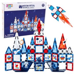 Klocki Konstrukcyjne Magnetyczne Okienka Kosmiczne 90 el. LEAN Toys