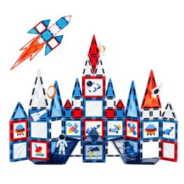 Klocki Konstrukcyjne Magnetyczne Okienka Kosmiczne 90 el. LEAN Toys