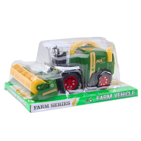 Kombajn Zbożowy Farmerski Rolniczy Heder Napęd Zielony LEAN Toys