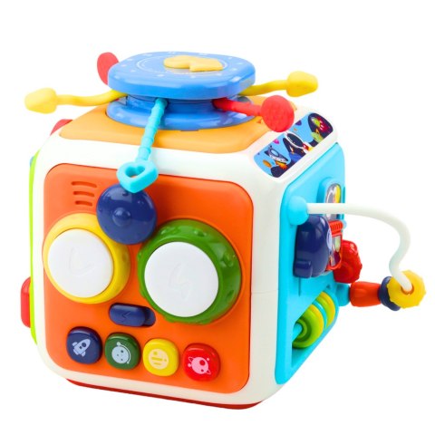Kostka Interaktywna Sorter Edukacyjna Sensoryczna Dźwięki Kolorowa LEAN Toys