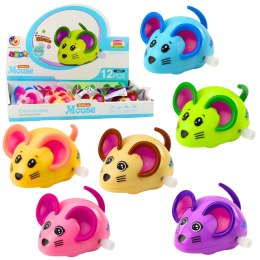 Myszka Nakręcana Jeździ Porusza Ogonkiem 8cm Mix Kolor LEAN TOYS