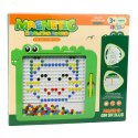 Tablica Magnetyczna Układanka Mozaika Dinozaur Zielony Karty 20 Wzorów LEAN Toys