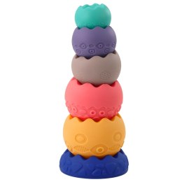 Zestaw Edukacyjny Miękkie Jajka Piłki Z Cyframi Sensoryczne Wieża 6 szt. LEAN Toys