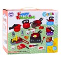 Zestaw Kuchenny Garnki Jedzenie Płyta Na Baterie Akcesoria 36el LEAN Toys