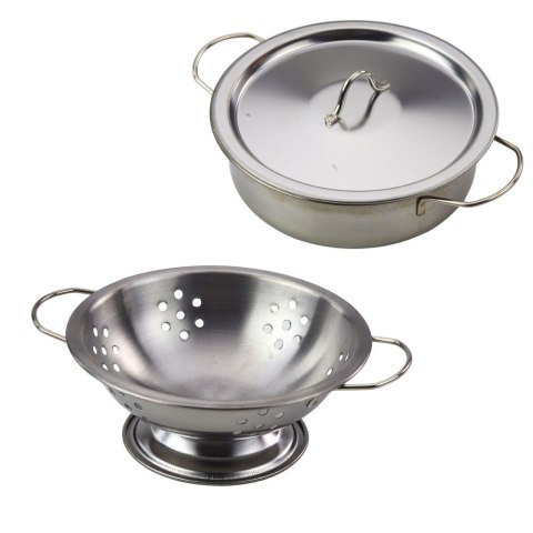 Zestaw Naczynia Kuchenne W Plecaku Metalowe Garnki Łyżki 12 el. LEAN Toys