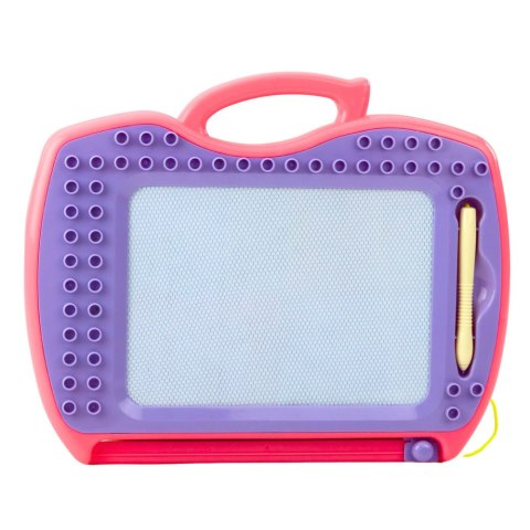 Znikopis Tablica Magnetyczna Z Suwakiem Stempelki Wzory Różowa LEAN Toys